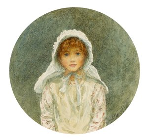 Estudio de retrato de Kitty de Helen Allingham